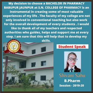 Shivani Sahu, B.Pharma