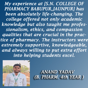 ANAND YADAV (B. PHARM. 4th YEAR )
