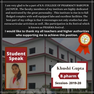 Khushi Gupta, B.Pharma